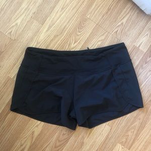 Lululemon Run Times Black Shorts 4 inch